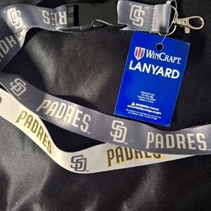 Wincraft Gray and Gold Padres Lanyard